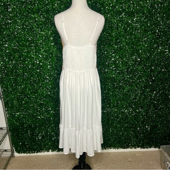 *NWOT Boho Me Granny Square Crochet White Midi Dress – Sz S - Picture 8 of 9